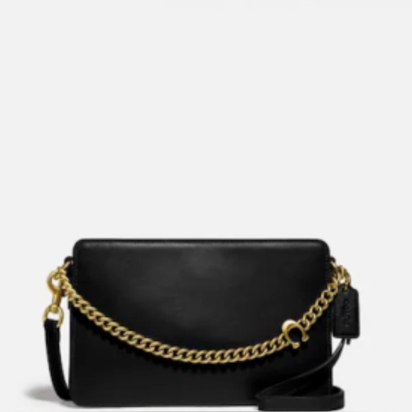 Coach Handbags - Coach Signature Chain Brass Crossbody Bag